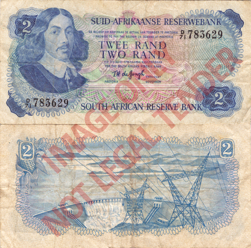 South Africa R2 Second Series - TW de Jongh  Banknote [D71 783629]